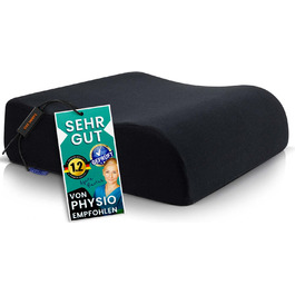 Подушка-підсидник DYNMC Bequeme для дорослих та дітей, ортопедична підставка на стілець та в авто, розроблена з фізіотерапевтами (Чорний)