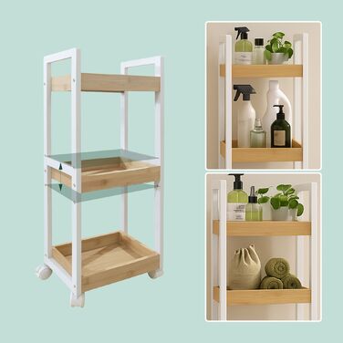 Відкидна полиця Relaxdays з бамбука, 3 відділення