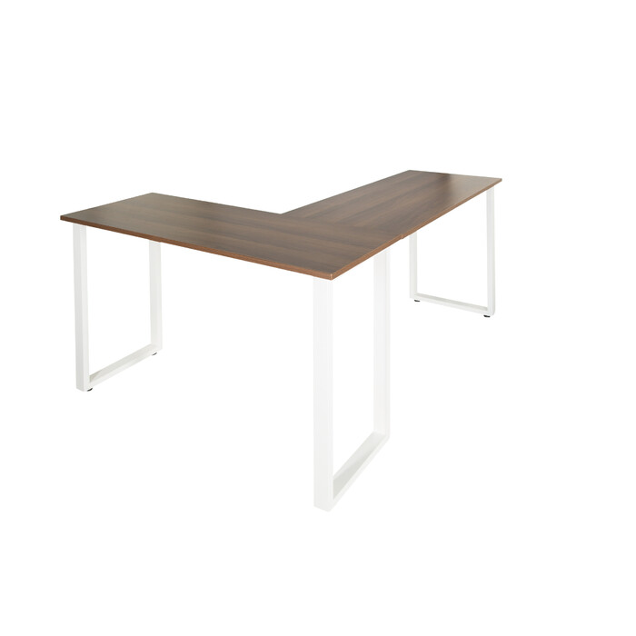 Робочий стіл WORKSPACE BASIC I 165 x 120 см горіх / білий hjh OFF