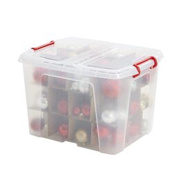 Ящик для зберігання Strata Bauble Box з 36 перегородками, 40 літрів, 50 x 39,5 x 32 см, прозорий
