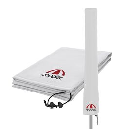 Чохол для садового парасоля Doppler Jack для центрального кріплення | Захисний чохол для парасоля діаметром до 350 см | Стійкий до погодних умов з блискавкою та ручкою