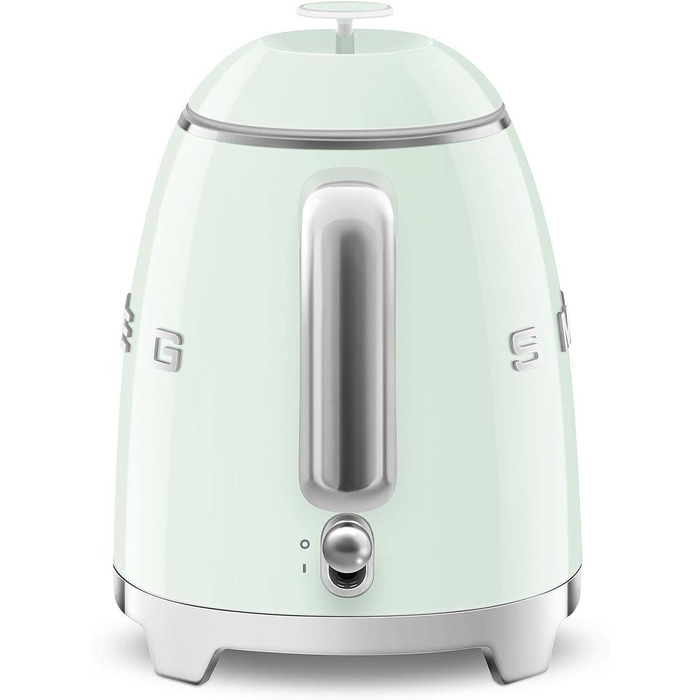 Електричний чайник Smeg KLF05CREU, 0.8 л, зелений, нержавіюча сталь, з індикатором рівня води та захистом від перегріву