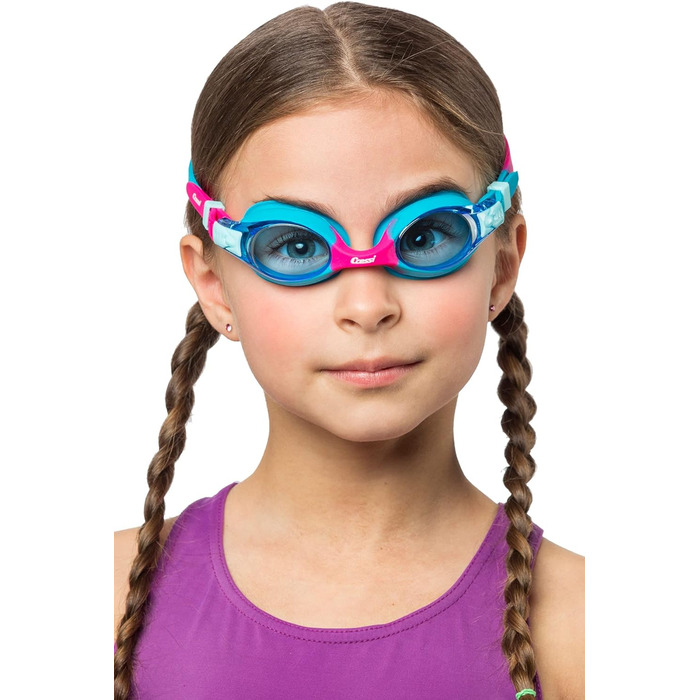 Окуляри для плавання преміум-класу Cressi Kids Dolphin 2.0 (один розмір, світло-блакитний/рожевий)