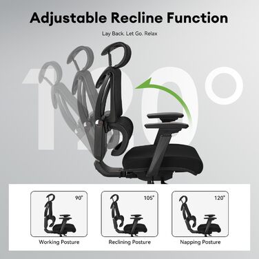 Офісний крісло Musso V900 Structure Master: ергономічний дизайн, регульована спинка, підтримка попереку, 4D підлокітники, підголовник. Для дому та офісу. Без підніжки.