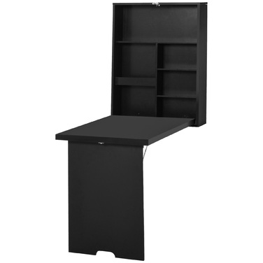 Стіл-трансформер HOMCOM для стіни з дощечкою, 60 x 94,5 x 147 см, чорний