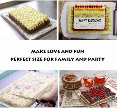 Форма для випічки Rectangular Notcilgias, прямокутна форма для кексу, форма для чізкейку, форма для тірамісу з антипригарним покриттям, зрізна, прямокутна форма для кексу (Чорний)