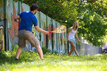 Набір Speedminton S65-оригінальний набір для швидкісного бадмінтону / кросмінтону початкового рівня, включаючи набір для гри в бадмінтон. 3 Speeder, Speedlights, сумка