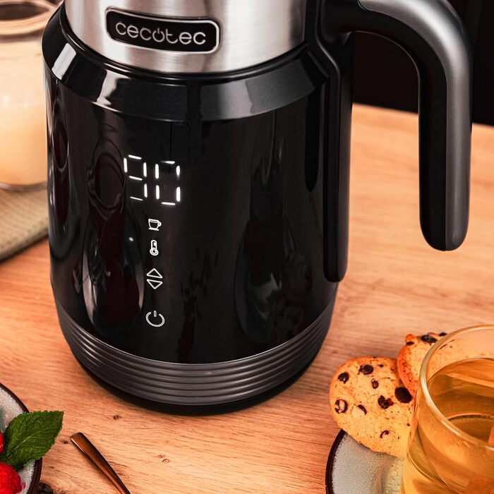 Електричний чайник Cecotec ThermoSense 600 Touch Black, 1.7 л, 2200 Вт, нержавіюча сталь, BPA-free, LED, 360°