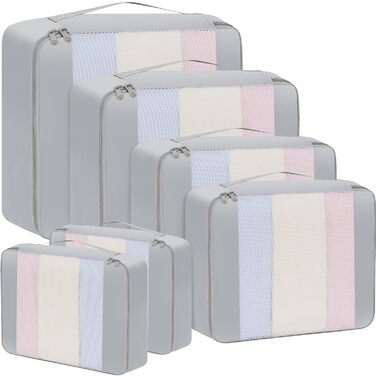 Набір органайзерів для одягу в дорогу BAGAIL, 10 шт., дорожні компресійні куби для пакування речей у валізу та ручну поклажу, рожевий