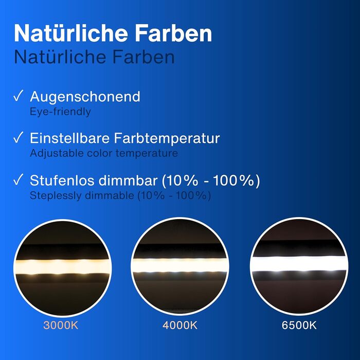 USB лампа REV Monitor з акумулятором, 49 см, кріпленням, 130 лм, 3 кольори, чорна