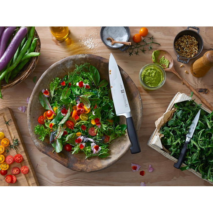 Ніж кухарський ZWILLING Vier Sterne, 20 см, нержавіюча сталь, пластикова ручка