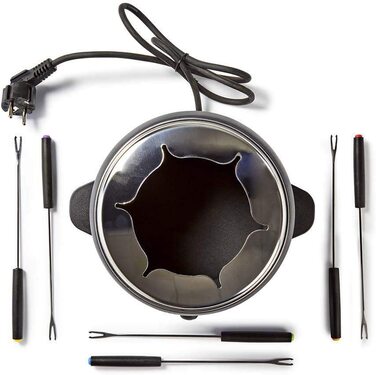 Набір для фондю на 6 осіб, 2.3 л, регулювання температури, 800 Вт, Cool touch ручка, антиковзне дно, захист від перегріву