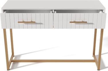 Консольний столик SogesHome з 2 шухлядами: 100x45x75 см (метал, дерево)