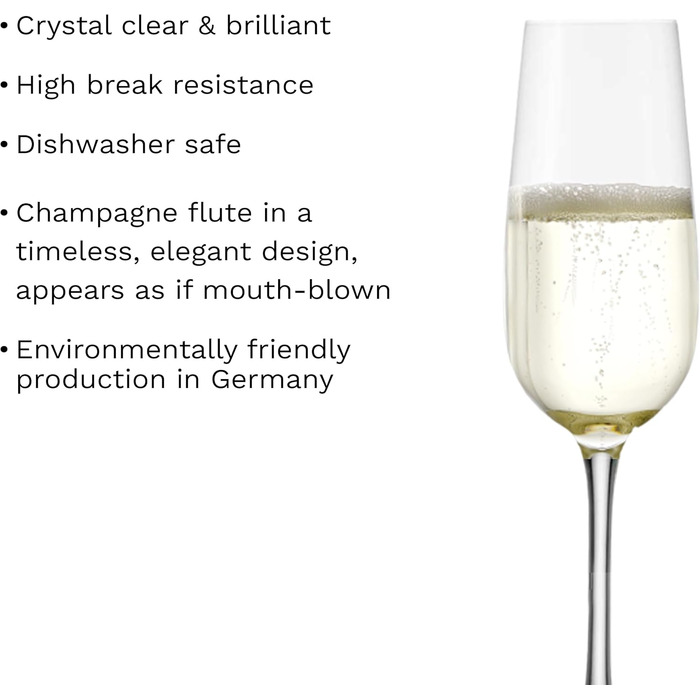 Бокали для білого вина Stölzle Lausitz Weinland 6 шт, 290 мл - Кришталеві келихи для червоного та білого вина, Німеччина