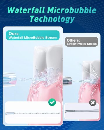 Іригатор для порожнини рота Munddusche, професійний, з технологією мікробульбашок, регулювання тиску води, для чищення зубів та брекетів, білий