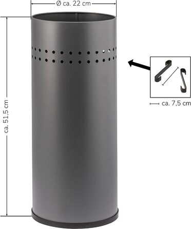 Підставка для парасольок Bremermann, підставка для парасольок, тримач парасольок (сірий)