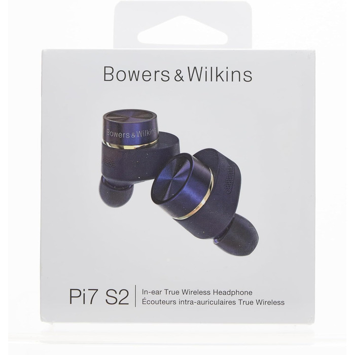 Справжні бездротові навушники Bowers & Wilkins Pi7 S2, Bluetooth, aptX, мікрофони, Midnight Blue (2023)