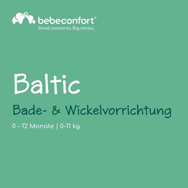 Дитяча ванночка та пеленальний столик 2-в-1 Bebeconfort, сірий (Baltic), 0-12 місяців