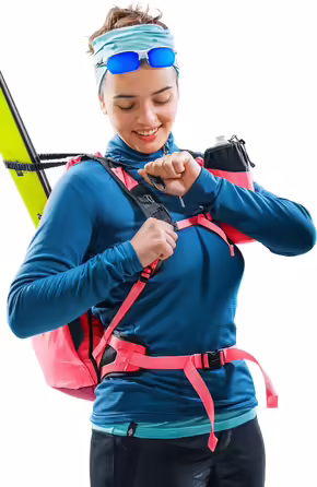 Жіночий легкий рюкзак для лижних турів deuter Updays 24 SL, рубін-хібіскус, 24 л