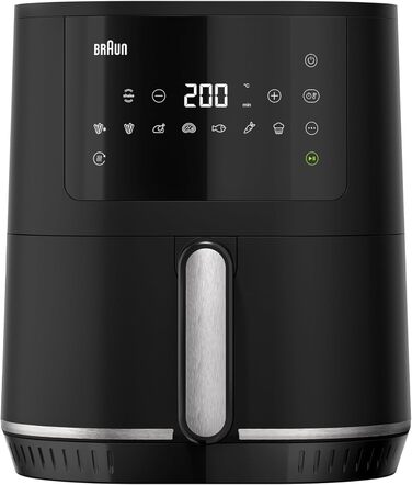 Фритюрниця повітряна Braun MultiFry 3 HF 3030, 4.3 л, 1500 Вт, цифрове керування, 8 програм, чорна