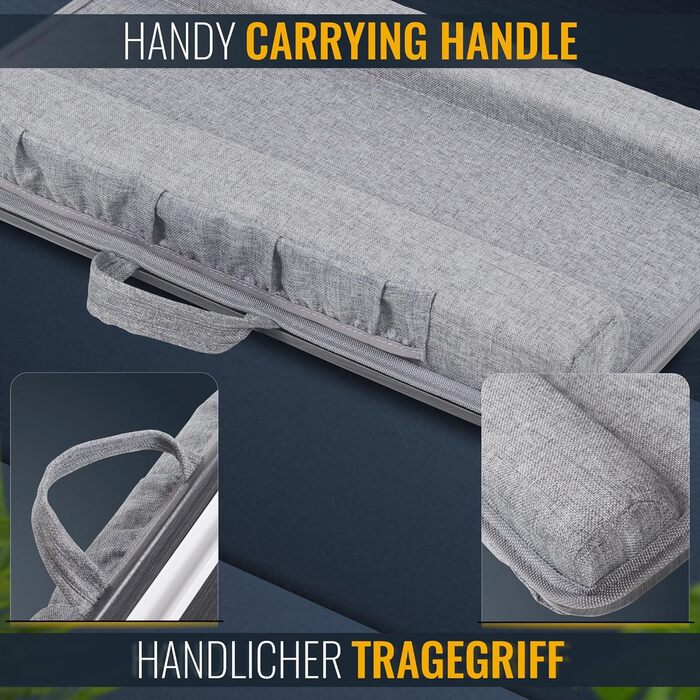 Підставка для ноутбука Ricoo з подушкою XXL, бамбукова підставка для laptop, стіл для ліжка/софи, з підкладкою для миші (LA0035, антрацит)