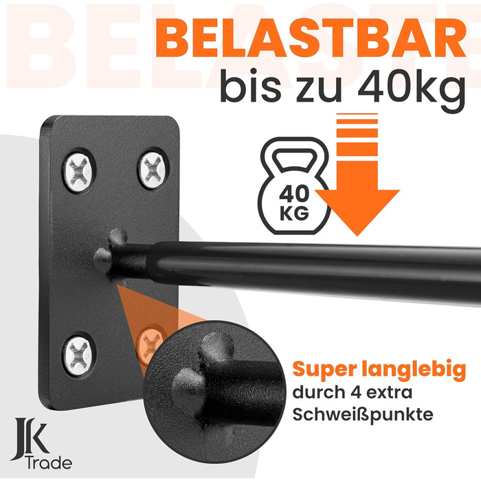 Набір кріплень для шин на стіну JK Trade® (4 шт.) з комплектом шурупів та дюбелів, для автомобілів, легкосплавних дисків, 40 кг, чорний V1