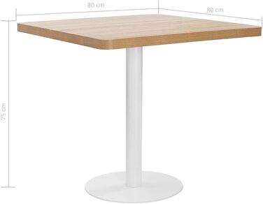 Столик для бістро/бару 60x60 см, MDF, Темно-коричневий | vidaXL