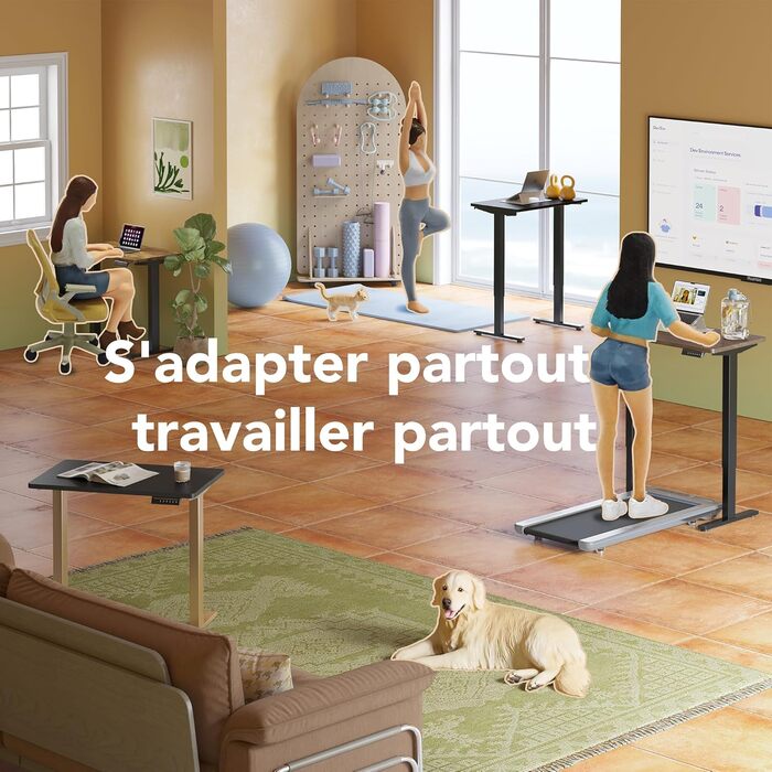 Електричний стіл HUANUO, 80 x 48 см, 4 положення, для дому та офісу