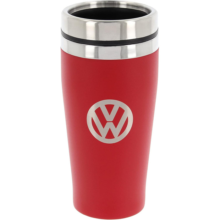 Термокружка BRISA VW Collection Volkswagen GTI, 450 мл, чорна/червона