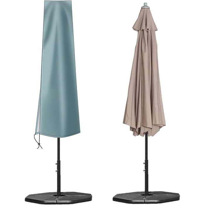 Чохол для парасольки OKPOW 3м, 600D, Водонепроникний, Захист від УФ, Вітростійкий, Снігостійкий (170см × 27.5/33.5см, Сірий)