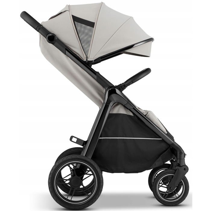 Дитячий прогулянковий візок Sirocco Maxelle: великі колеса 28 см, великий капюшон, амортизація