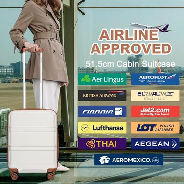 Чемодан середнього розміру KONO 24 дюйми з ABS, TSA-замком та 4 колесами (65×44×25.5 см)