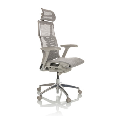 Офісний крісло / Крісло для керівника POFIT G GEN2 з сітчастою спинкою, світло-сірого кольору, hjh OFFICE