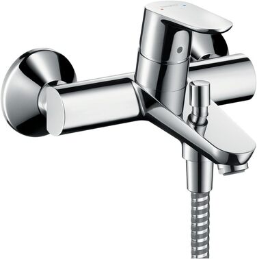Змішувач для ванни Hansgrohe Focus накладний на 2 споживачі, однорегульований, хром, артикул 31940000
