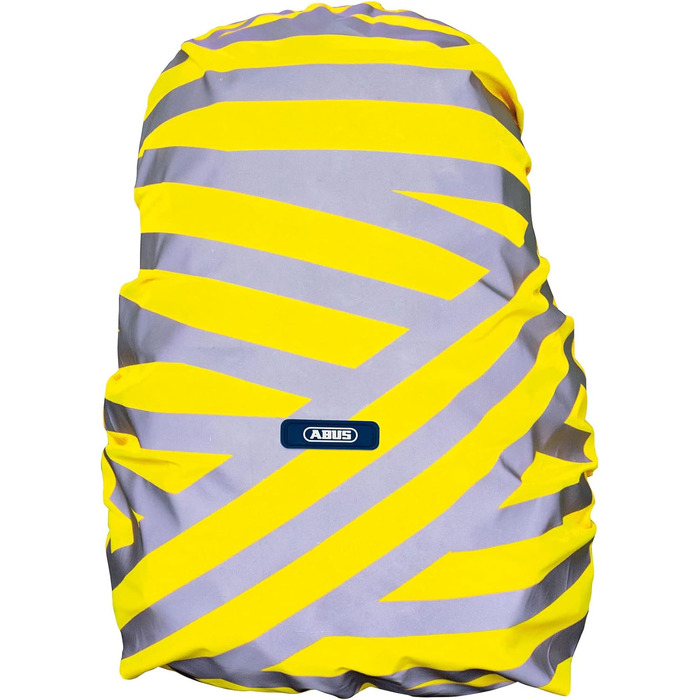 Світловідбиваючий чохол від дощу ABUS для рюкзаків - Lumino X-Urban Cover - водонепроникний і видимий чохол для рюкзака - жовтий/сріблястий