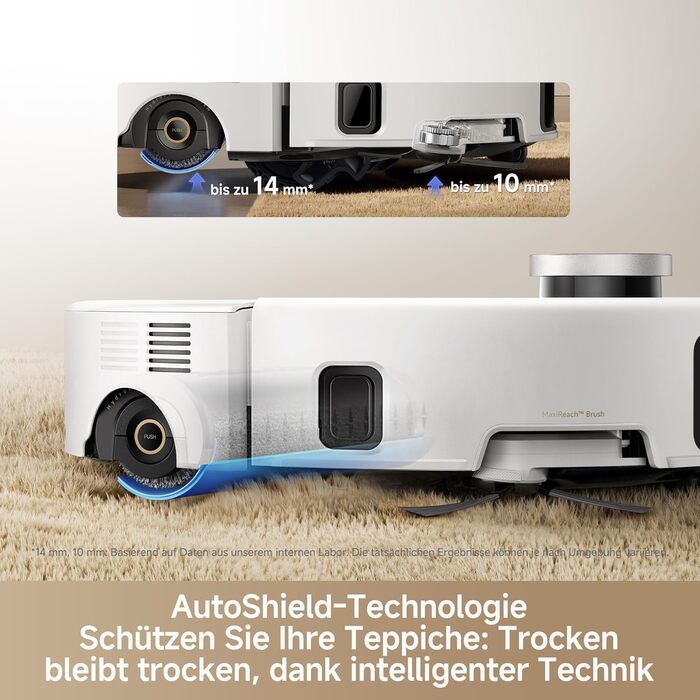 Робот-пилосос Mova V50 Ultra з функцією миття підлоги, 24000 Па, подолання перешкод 6 см, навігація Liftable Navigation+RGB AI+LED, 80°C гаряча вода, 63°C самостійна сушка, DuoSolution System, щітка Tricut (Z60 Ultra Standalone)