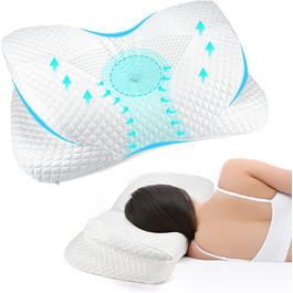 Регульована подушка з піни з ефектом пам'яті fhzytg для шийки матки ортопедична подушка для голови ергономічна подушка для підтримки шиї Подушка з піни з ефектом пам'яті для сплячих на спині, боці і животі