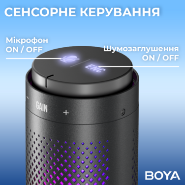 Мікрофон конденсаторний зі зміною діаграми спрямованості BOYA K9 RGB Black
