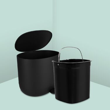 Відро для сміття Relaxdays з м'яким закриттям, 7 л