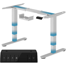 Електричний столовий стіл Devoko з регулюванням висоти, 60-125 см, 3 пам'яті, білий