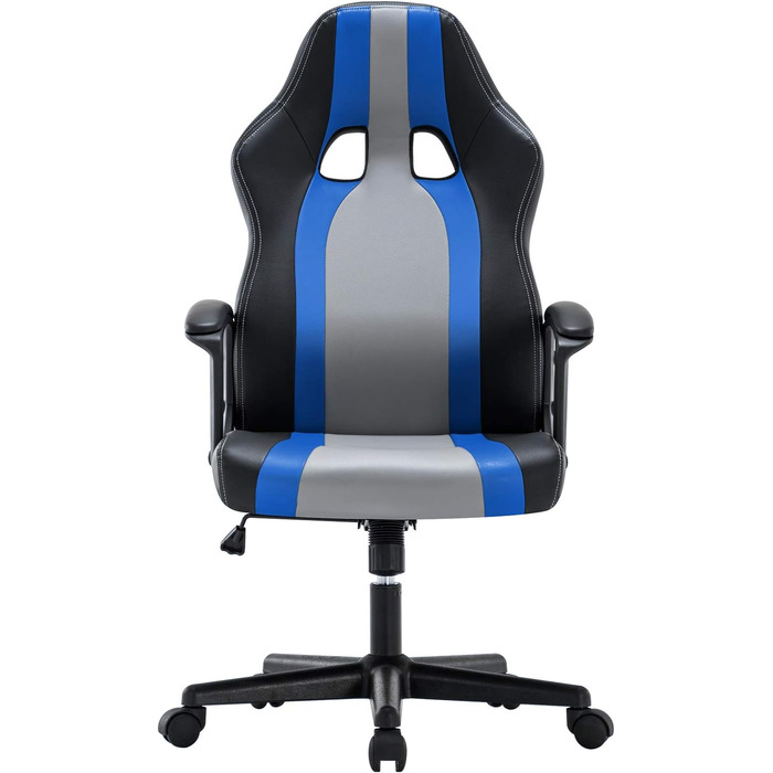 Ергономічне ігрове крісло IntimaTe WM Heart, комп'ютерне крісло з широким регулюванням, офісне крісло зі штучної шкіри, що обертається на 360 градусів, стілець 150 кг вантажопідйомність (синій)