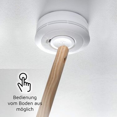 Датчик диму Ei Electronics Ei650, комплект 5 шт., автономний, з батареєю на 10 років, тестування Stiftung Warentest, білий