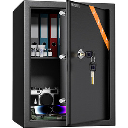 Safe Tresor WASJOYE: Сейф для дому та офісу з ключем, 49L, 45x35x31 см