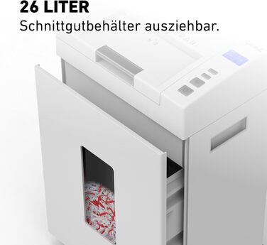 Шредер IDEAL Shredcat 8200 CC: найнадійніший знищувач документів з частинковим різанням (4x40 мм, P-4), до 14 листів, преміум-якість, тихий та надійний, ідеальний для безпечного знищення документів вдома. Німецький виробник.