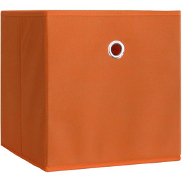 Набір з 10 відкидних коробок Відкидна коробка Тканинний ящик Складна коробка Полична коробка Коробки для зберігання (помаранчевий)