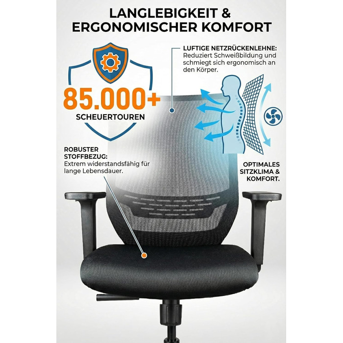 Офісний стілець для дому та офісу: ергономічний, компактний, з підлокітниками