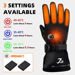 Обогревні рукавички для жінок 7JI (XL, чорний)