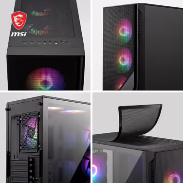 Корпус для ПК MSI MAG Forge 120A Airflow, Mid-Tower, ATX, підтримка RTX 40, Auto-RGB вентилятори, магнітні пилові фільтри, загартоване скло, USB 3.2 Gen1 Typ-A