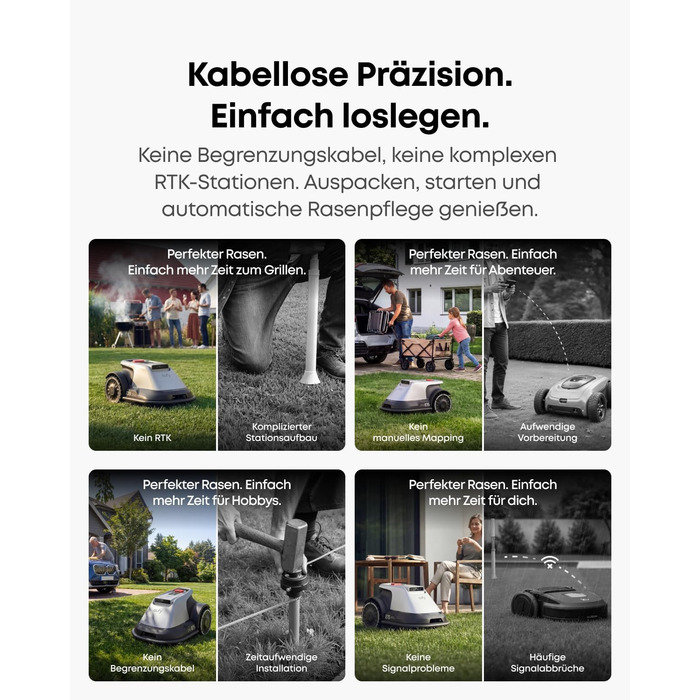 Робот-газонокосарка eufy E15 без дроту, до 800 м², TrueVision, навігація, уникнення перешкод, керування через додаток