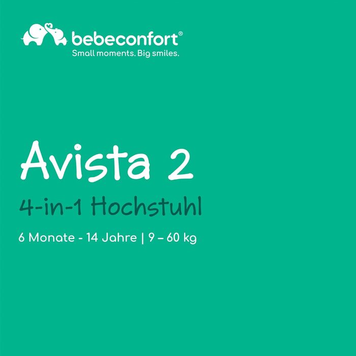 Дитячий стільчик Bebeconfort Avista 2, 4-в-1, 6 місяців - 14 років, сірий